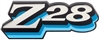 1978 Fuel Door Emblem, "Z28" Logo, BLUE