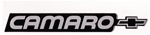 1988 Rear Panel Emblem, "CAMARO" Script with Bow Tie Logo, Silver and Black, Peel and Stick