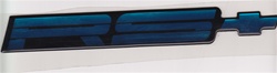 1991 - 1992 Rear Panel Emblem, Rally Sport "RS" Logo Badge, Turquoise Blue and Black, Peel and Stick, USA Made