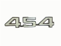 Engine Size Emblem, "454", Custom, White - Each