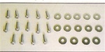 2010 - 2015 Under Hood Bolt Screws and Washers Set, Outer Fender to Inner Fender, Polished Stainless Steel, 14 Button Head Screws and 14 Flat Washers