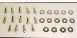 2010 - 2015 Under Hood Bolt Screws and Washers Set, Outer Fender to Inner Fender, Polished Stainless Steel, 14 Button Head Screws and 14 Flat Washers