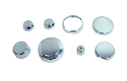 2010 - 2015 Engine Accent Caps, V8, Chrome Plated, 8 Pieces