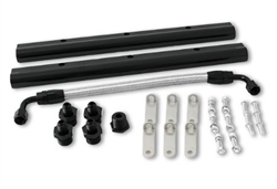 NEW TSP GM LS3 and L92 Black Anodized Fuel Rail with Middle Crossover Pipe