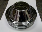 1967 - 1968 Camaro Water Pump Pulley, Small Block, 2 Groove, Chrome | Camaro Central