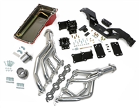 Image of the New 1967 - 1969 Camaro Trans-Dapt LS Swap In A Box Kit with Hedman HTC Polished Silver Ceramic Coated Headers For Automatic Transmission