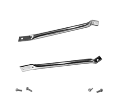 1970 - 1981 Camaro Radiator Support Bars, Fender to Radiator, Chrome, Includes Bolts, Pair