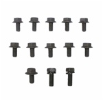 1967 - 1981 Chevy Camaro Transmission Pan Bolts Set, Automatic Powerglide, Black, 14 Pieces