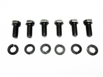 1967 - 1981 Camaro Engine Motor Mount Bolts Set, Block Side, 6 Bolts and 6 Lock Washers