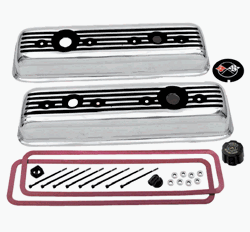 1986 - 1992 Valve Covers, Small Block, Polished Aluminum