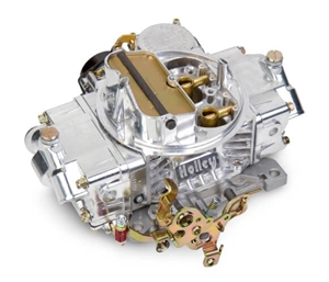 600 CFM Polished Aluminum Holley Carburetor Square Bore Design with Electric Choke and Vacuum Secondaries, Model 4160