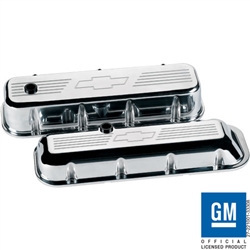 Billet Specialties Big Block Valve Covers, Polished Billet Aluminum with Bowties