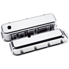 Billet Specialties Big Block Valve Covers, Polished Billet Aluminum, Smooth Top