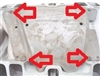 Camaro Intake Manifold Heat Shield Baffle Mounting Rivet / Brad Set, 4 Piece Kit