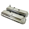 1967 - 1972 Big Block Chrome Valve Covers with Slant, Without Drippers