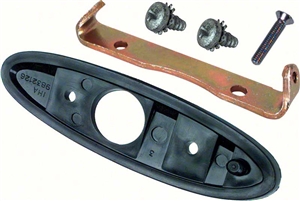 1970 - 1981 Camaro Exterior Bullet Door Mirror Mounting Bracket, Gasket and Hardware Kit, LH