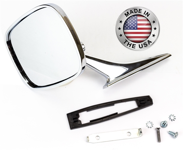 1968 - 1969 Camaro Exterior Chrome Door Mirror, Right Hand, OE Style USA Made