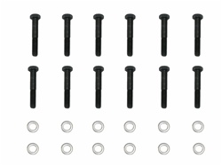 1967 - 1981 Small Block Chevy Camaro Exhaust Manifold Bolts Set with Washers, 24 Pieces