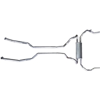 1970 - 1974 Camaro Z28 Dual Exhaust System Kit, Factory OE Style 2-1/4" with Polished Stainless Steel Tips