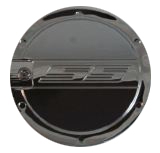 2010 - 2011 Camaro "SS" Logo Locking Fuel Door - Chrome