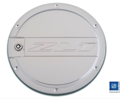 2010 - 2011 Camaro "ZL1" Logo Locking Fuel Door - Chrome