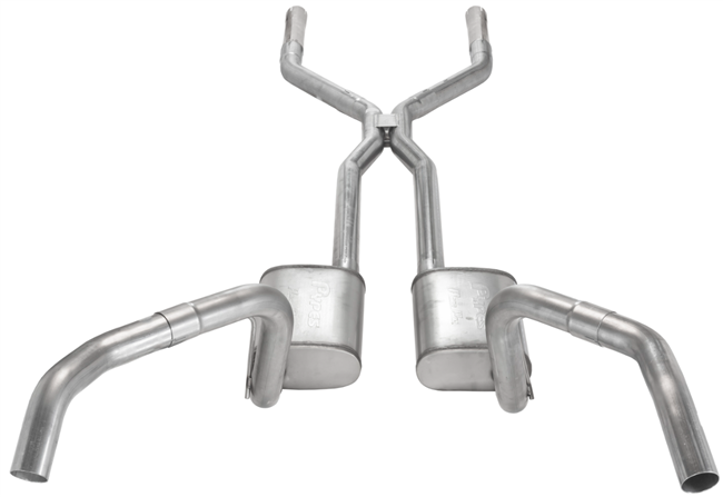 1967 - 1969 Camaro Pypes Stainless Steel H-Bomb 2.5" Dual Exhaust H-Pipe System with Street Pro Mufflers