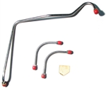 1967 - 1968 Camaro Z-28 Fuel Gas Lines Set, Pump to Carburetor, Y-Block Included