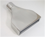 Exhaust Tail Pipe Tip, Custom Stainless Steel with 2.5" Center Inlet, Each