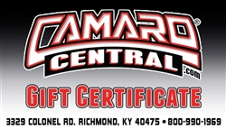 Camaro Central Gift Certificate / Gift Card