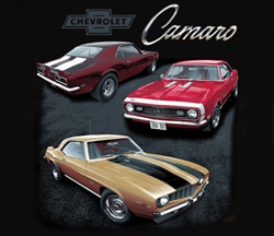 1968 - 1969 First Generation Camaro Black T Shirt