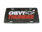 License Plate, Chevy Thunder with Bow Tie Logo