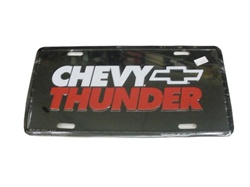 License Plate, Chevy Thunder with Bow Tie Logo