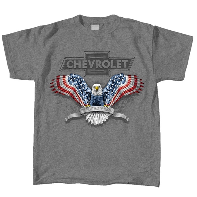 Image of a Patriotic Chevrolet Bowtie Red, White, and Blue American Bald Eagle T-shirt