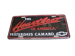 The Heartbeat of America Yesterdays Camaro License Plate