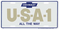 CHEVROLET USA-1 ALL THE WAY License Plate