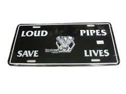 License Plate, Loud Pipes Save Lives