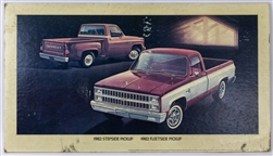 1982 Chevrolet Pickups Dealership Showroom Sign Poster Print, GM Original