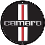 Camaro Metal Tin Sign, 12 Inch Diameter
