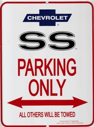 Metal Sign "SS PARKING ONLY ALL OTHERS WILL BE TOWED" with Bowtie Logo