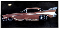 1957 Tom Mongoose McEwen Worlds Fastest 57 Chevy Poster, Framed w/ Glass