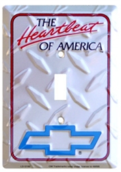 Light Switch Plate, Chevy Heartbeat Silver