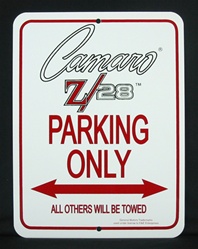 Sign, Camaro Z/28 Parking Only