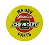 We Use Genuine Chevrolet Parts Metal Sign, 12 Inch