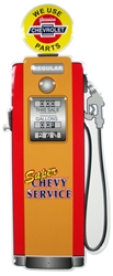 "We Use Genuine Chevrolet Parts / Super Chevy Service" Gas Pump Metal Tin Sign