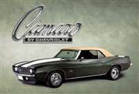 Image of the new 1969 Camaro By Chevrolet Metal Tin Sign