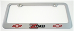 Custom Engraved License Frame, "Z/28" with Bowtie Logos