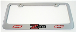 Custom Engraved License Frame, "Z/28" with Bowtie Logos