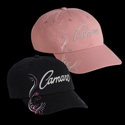 Ladies Chevy Camaro Baseball Cap Hat, Choose Pink or Black