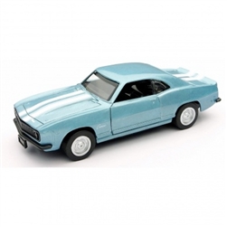 1969 Chevrolet Camaro Blue Z28 Pullback 1:32 Diecast Model Car