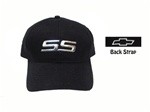 Black Baseball Hat Cap with Liquid Metal CHROME SS